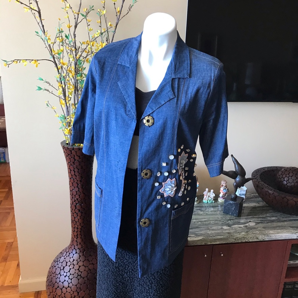 NWOT ANTONIO MARRAS JacketEmbroidery/crystalsITALY